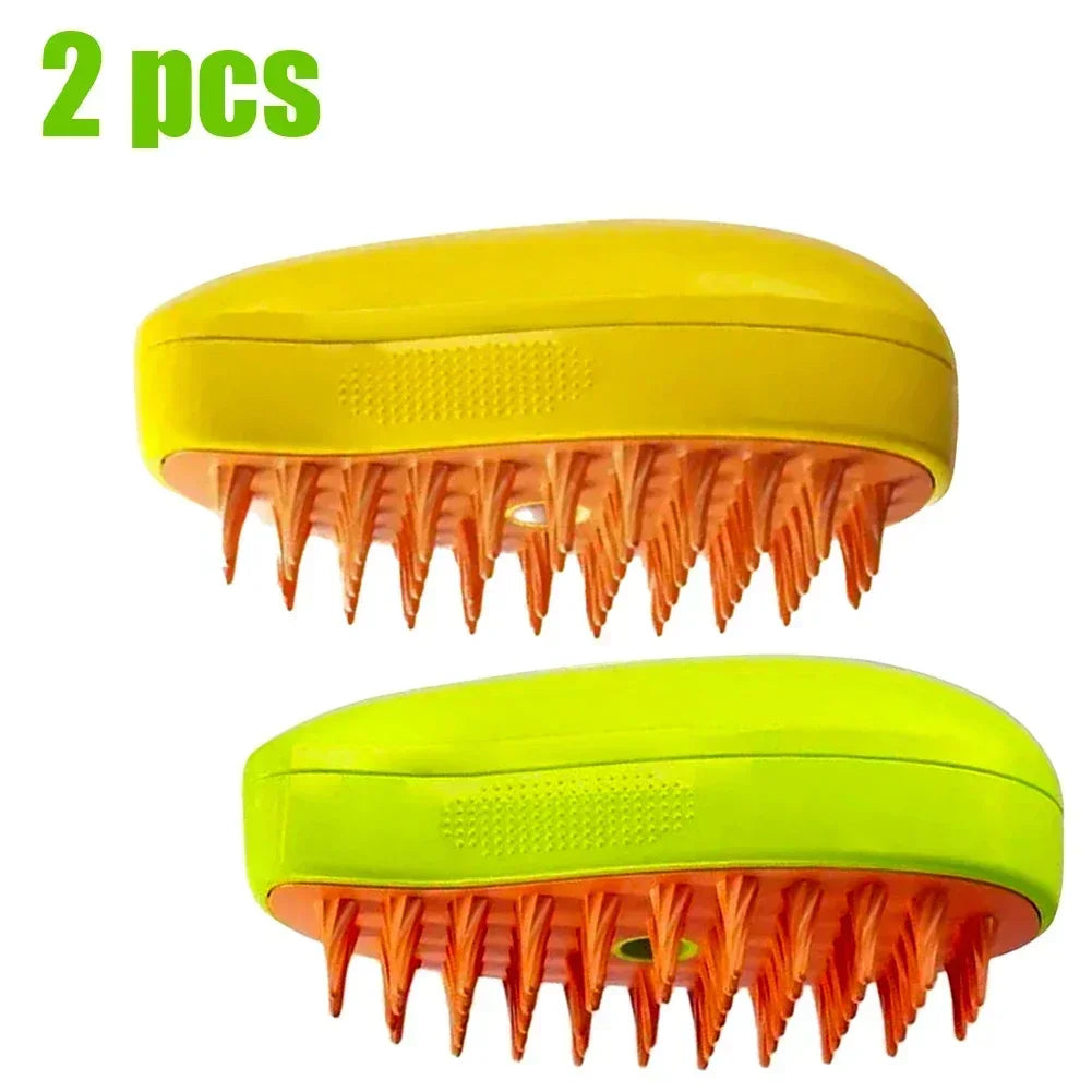 3 in 1 Pet Electric Steam Brush Cat Dog Cleaning Spray Massage Grooming Comb rotate Handle Pet Hair Removal Beauty Brush