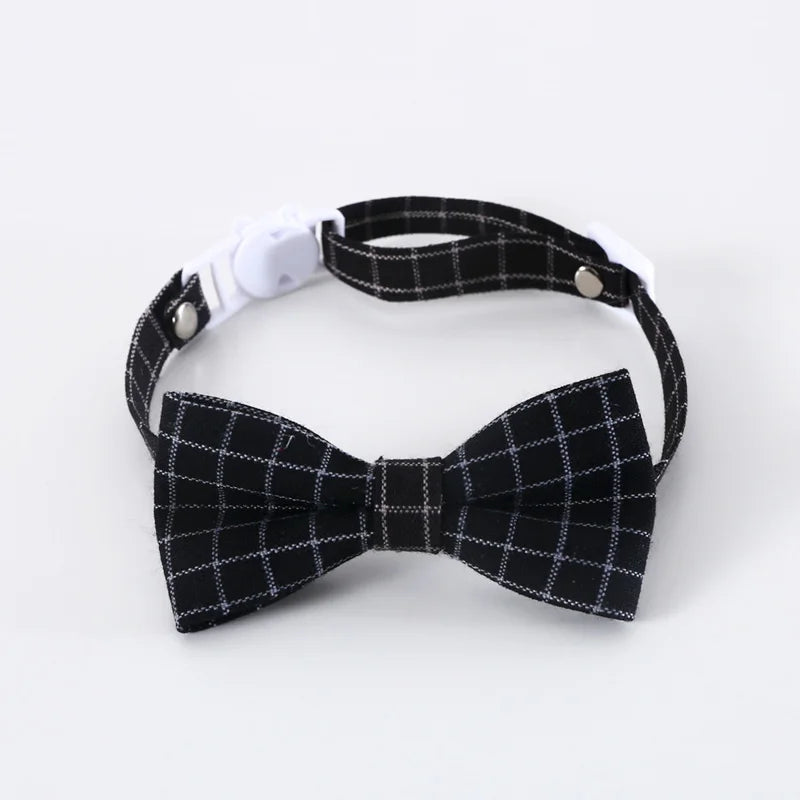 Pet Bow Tie Adjustable Cat Neck Tie Puppy Costume Breakaway Small Dogs Bowtie Collar Cats Grooming Ties Party Accessories