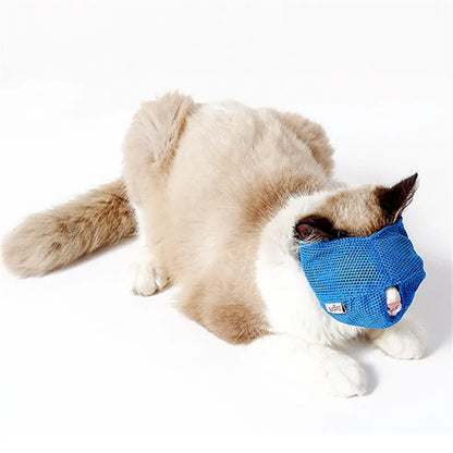 Pet Cats Anti Bite Muzzles Breathable Mesh Cat Travel Tool Bath Beauty Grooming Supplies Cat Bathing Bag Pet Cat Muzzle Procucts