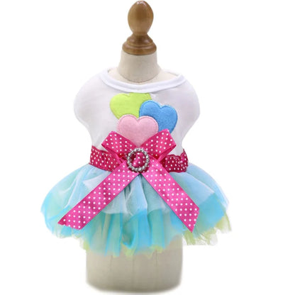 Sweet Dog Princess Dress for Small Dogs Spring Autumn Summer Puppy Dog Lace Tutu Dress Chihuahua Dog Skirt Pet Apparel Dog Dress