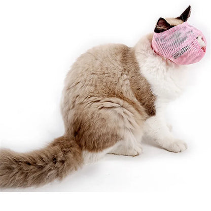 Pet Cats Anti Bite Muzzles Breathable Mesh Cat Travel Tool Bath Beauty Grooming Supplies Cat Bathing Bag Pet Cat Muzzle Procucts