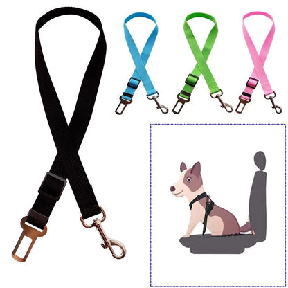 Adjustable Pet Cat Dog Car Seat Belt Pet Seat Vehicle Dog Harness Lead Clip Safety Lever Traction Dog Collars Dogs Accessoires