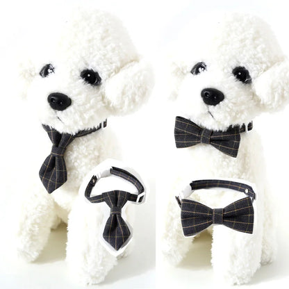 Pet Bow Tie Adjustable Cat Neck Tie Puppy Costume Breakaway Small Dogs Bowtie Collar Cats Grooming Ties Party Accessories